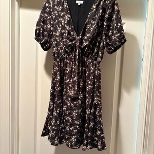 Lucca  Sz Small Women's Short-Sleeve Baby Doll Y2K‎ Boho Floral Forest Fairy